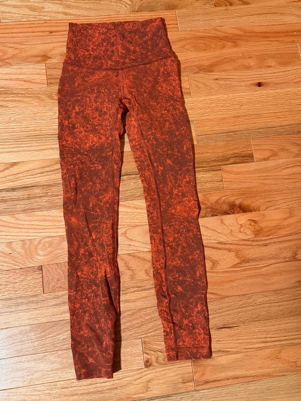lululemon athletica Rust Orange Marbled Leggings
